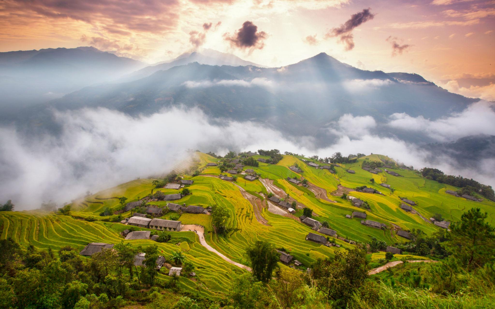 Mountain landscape in Hoang Su Phi
