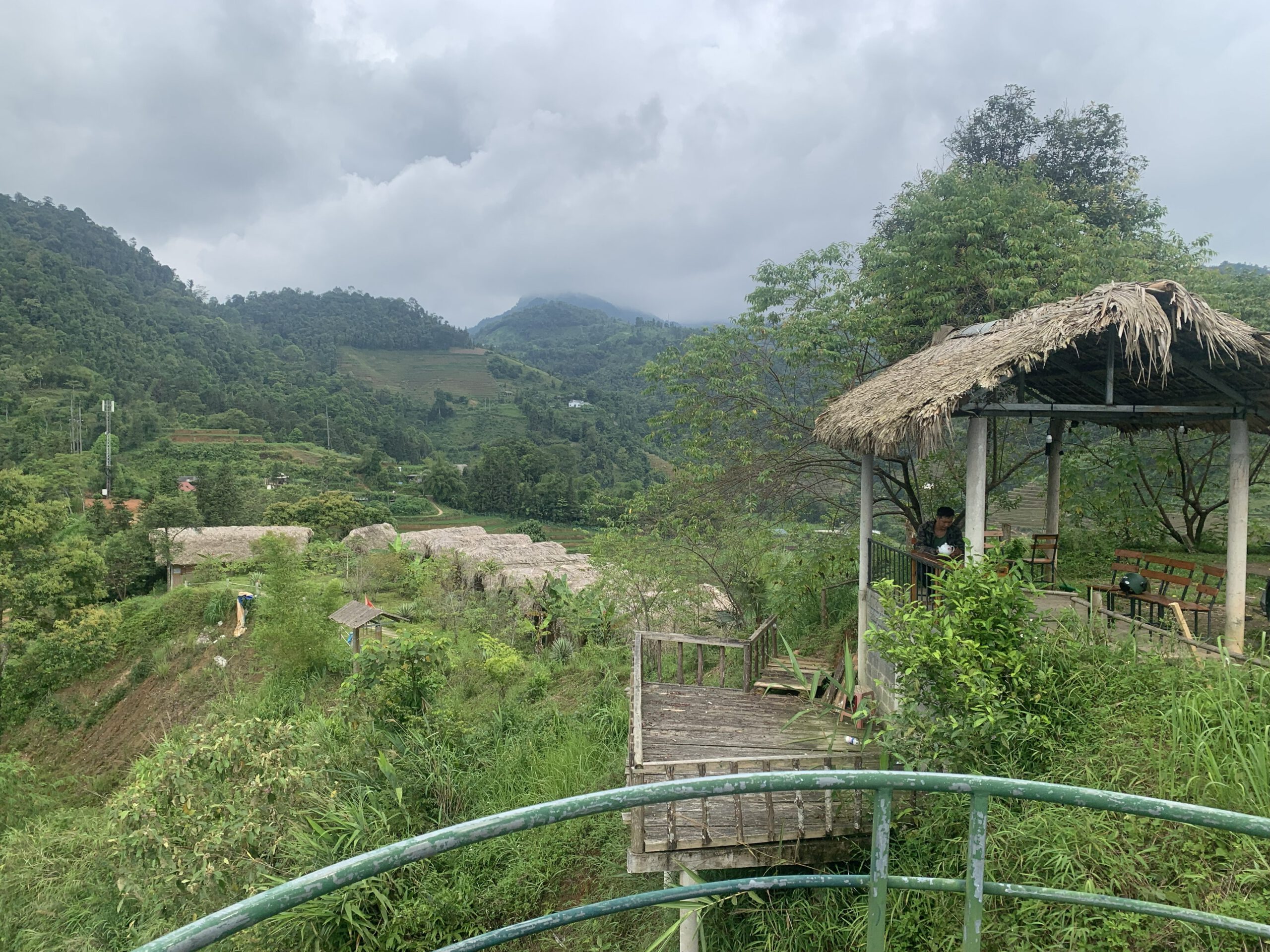 Mountain and village views from Him Home in Nam Hong, Hoang Su Phi